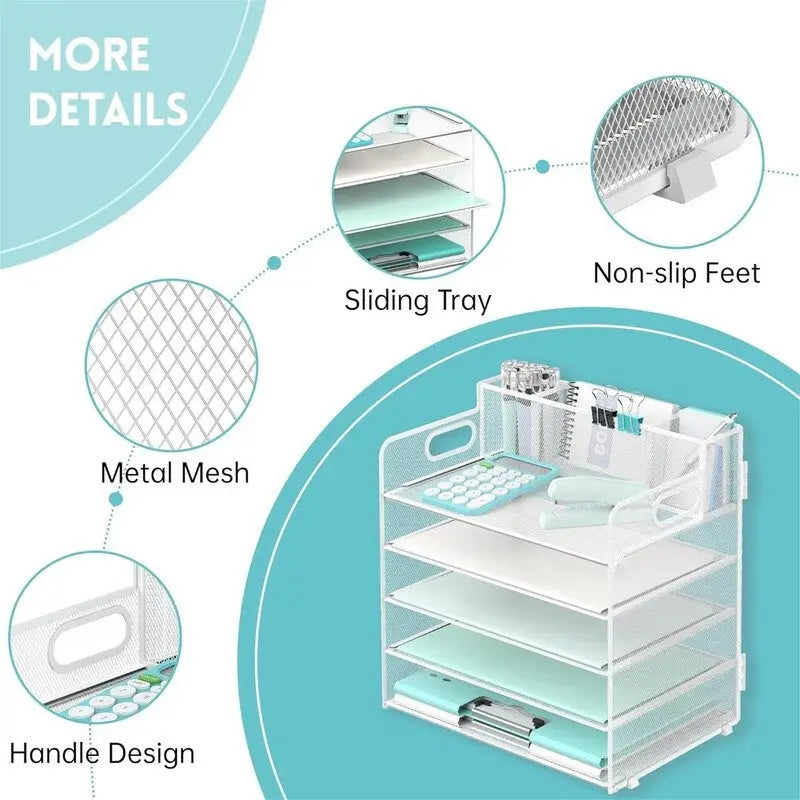 5 Tier Desk Organizer - 13L x 9.25W x 13.38H