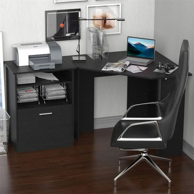 Computer Desk with Printer Cabinet