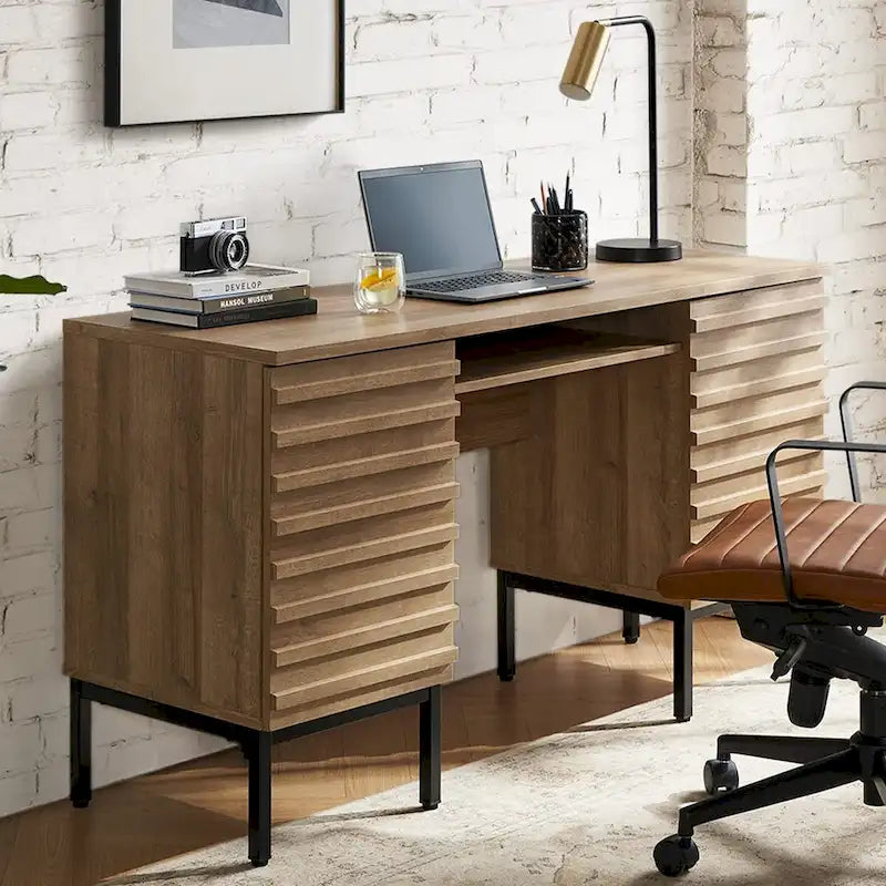 Mopio Norwin Modern Industrial Executive Desk - N/A