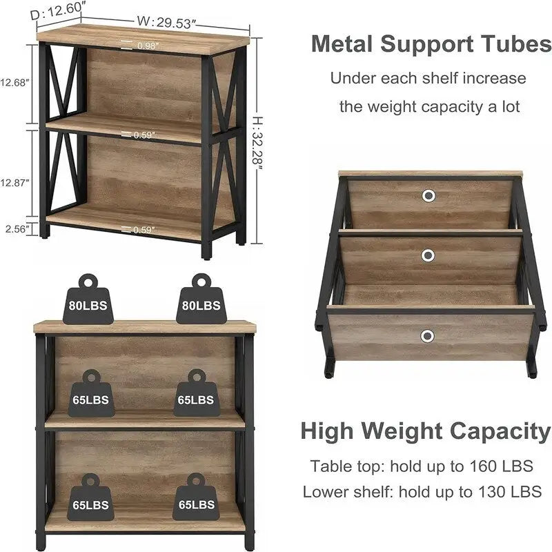 2 Shelf Bookshelf