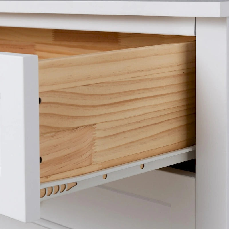Wood spray-painted drawer dresser