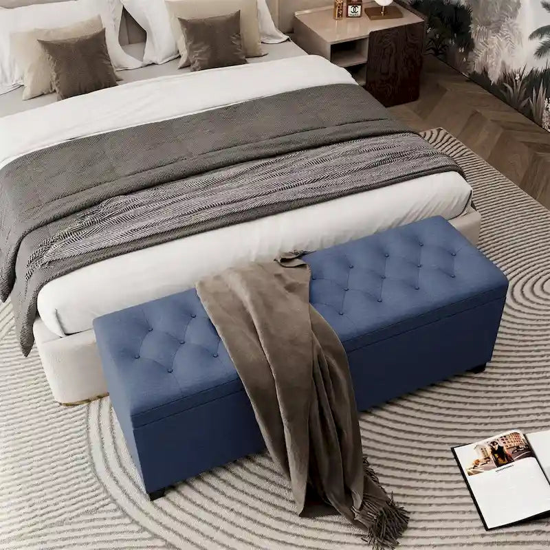 55.3 Extra Long Storage Bench with Flip Top Storage Chest