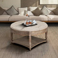 Table basse repose-pieds ronde large