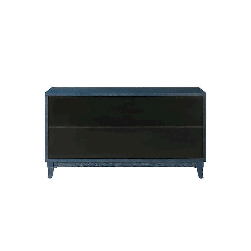 Handcrafted Premium Grain Panels,Accent Storage Cabinet With 4 Rattan Doors, Modern Storage Cupboard Console Table