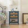 2 Drawer Side table,Naturel Rattan,End table,Suitable for bedroom, living room, study