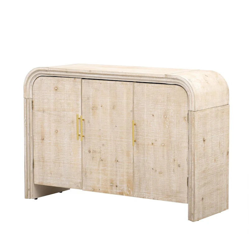 Unique Retro Silhouette Sectional Three-Piece Set Containing Sideboard, Console Table and Coffee Table, Suitable