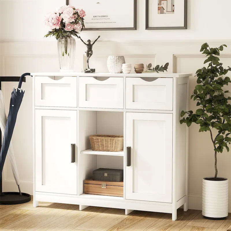 35.4 Wide 3 Drawer Sideboard Buffet Cabinet