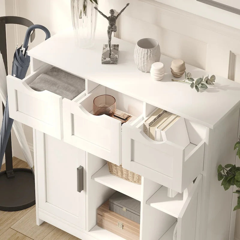 35.4 Wide 3 Drawer Sideboard Buffet Cabinet
