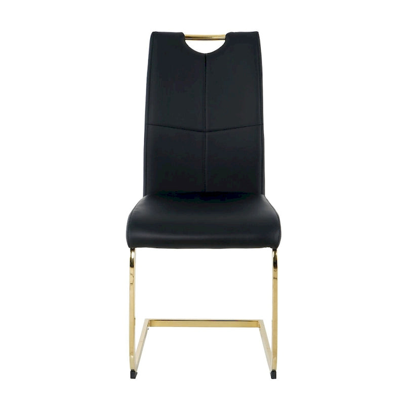 Modern Dining Chairs with gold Metal Legs Set of 4