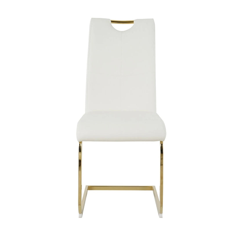 Modern Dining Chairs with gold Metal Legs Set of 4
