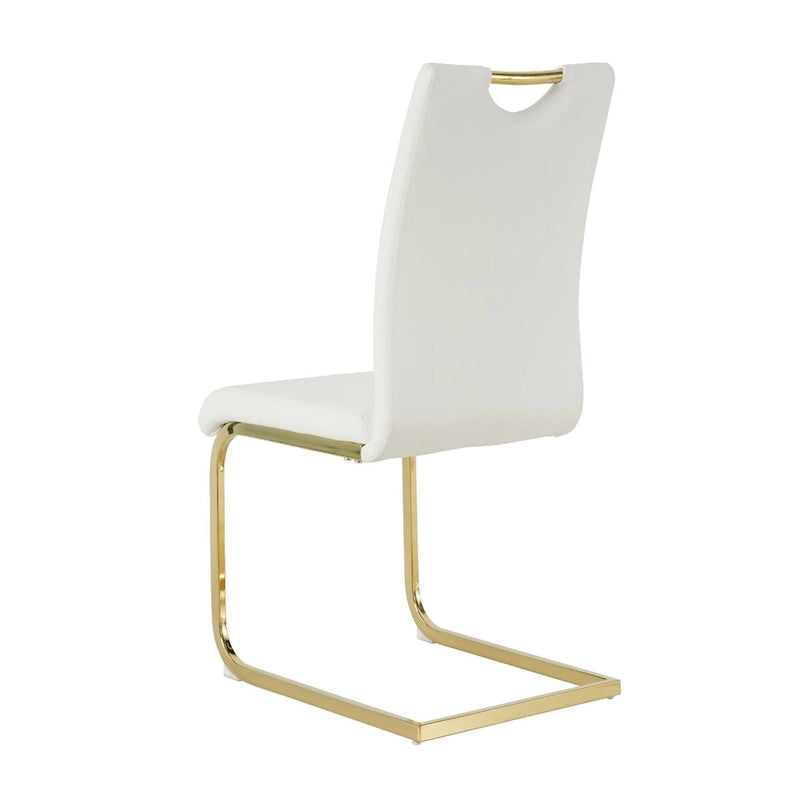 Modern Dining Chairs with gold Metal Legs Set of 4