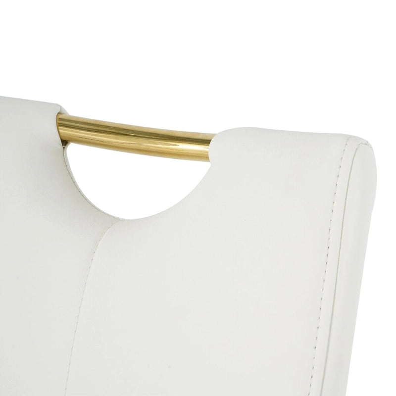Modern Dining Chairs with gold Metal Legs Set of 4