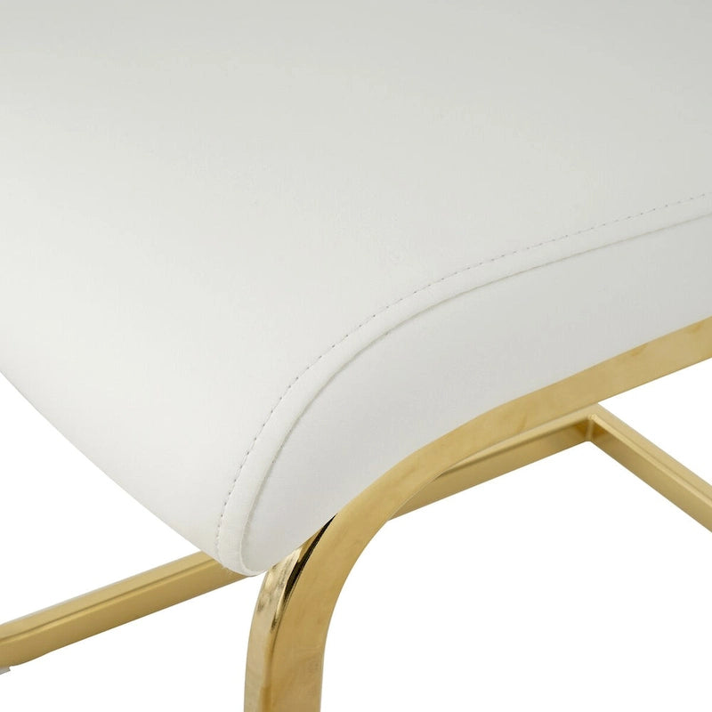 Modern Dining Chairs with gold Metal Legs Set of 4