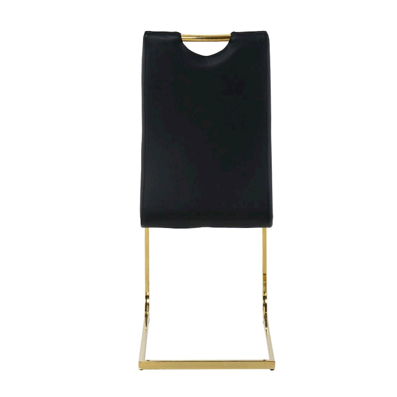 Modern Dining Chairs with gold Metal Legs Set of 4