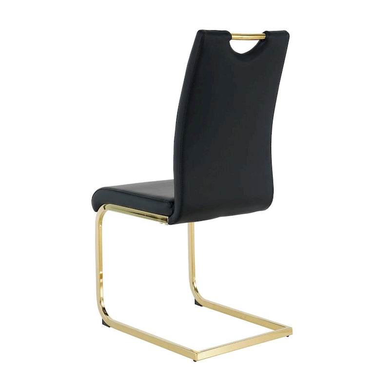 Modern Dining Chairs with gold Metal Legs Set of 4