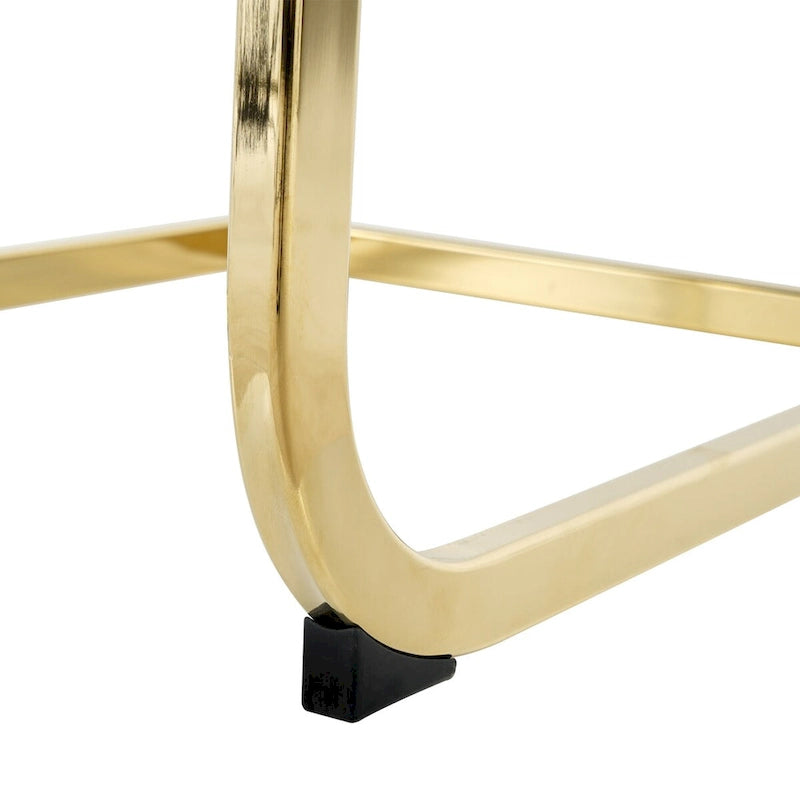Modern Dining Chairs with gold Metal Legs Set of 4