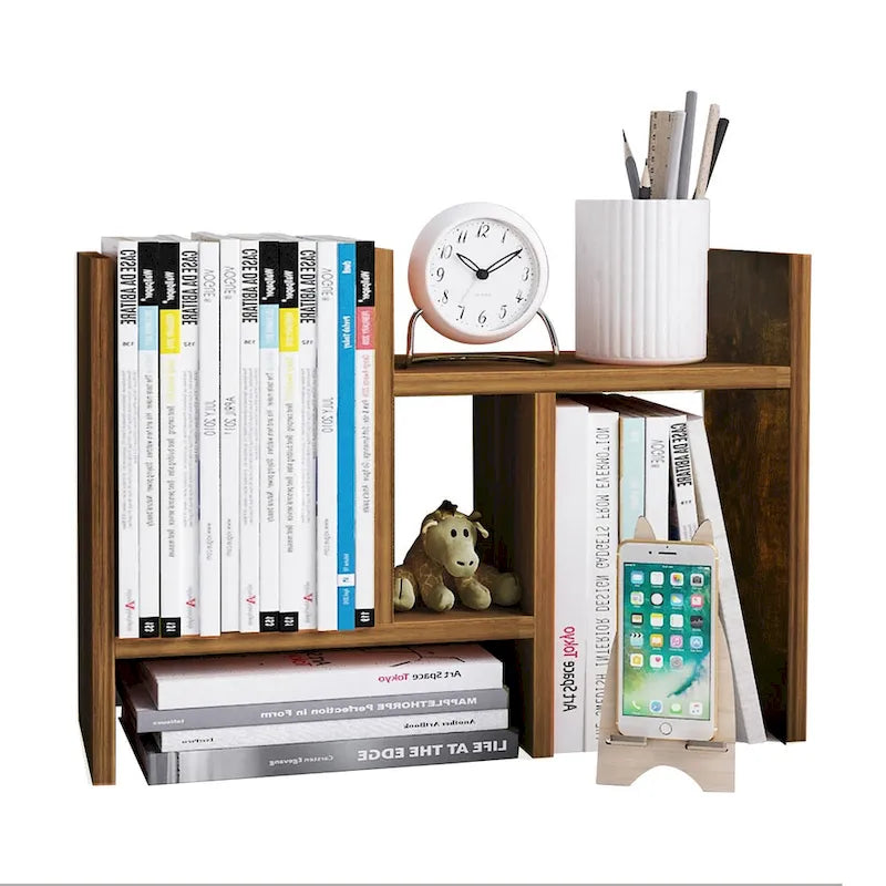 Étagère de Rangement de Bureau en Bois avec Rangement
