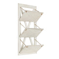 Kate and Laurel Hardeman 3 Pocket Farmhouse Wood Hanging Wall File Holder