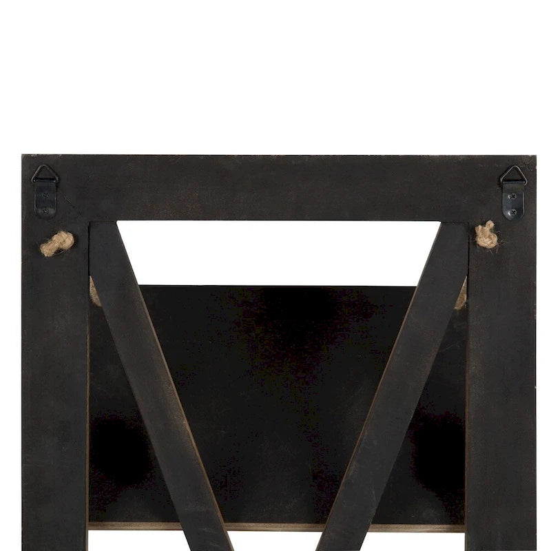 Kate and Laurel Hardeman 3 Pocket Farmhouse Wood Hanging Wall File Holder
