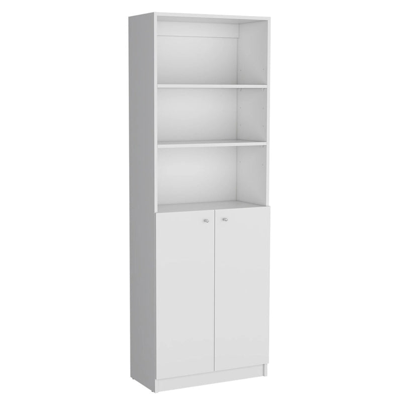 Kenyon Tall 5-Shelf and Cabinet Bookcase Set of 2 - N/A