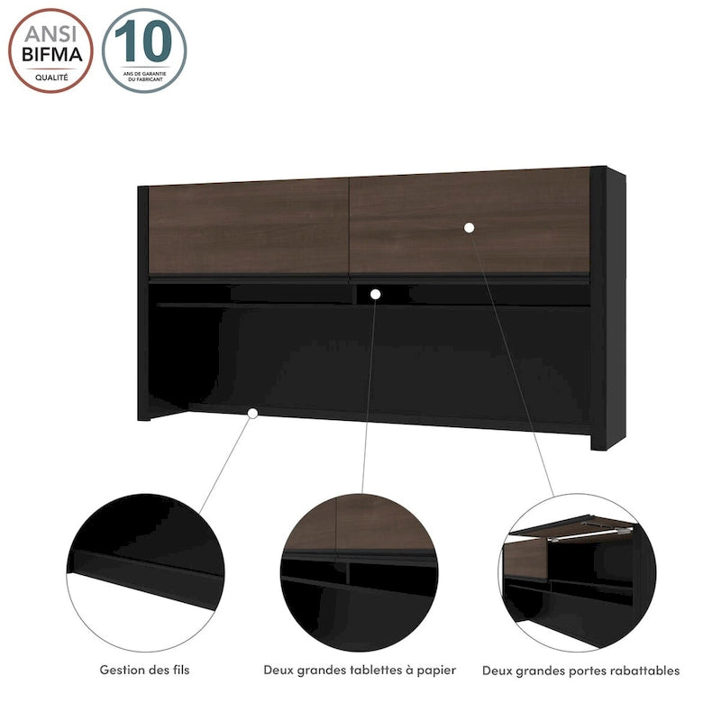 Bestar Connexion 71W Hutch for Narrow Desk Shell by Bestar