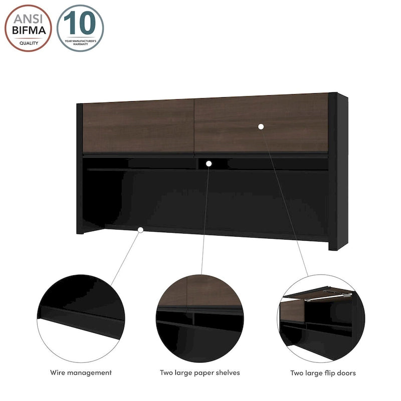 Bestar Connexion 71W Hutch for Narrow Desk Shell by Bestar