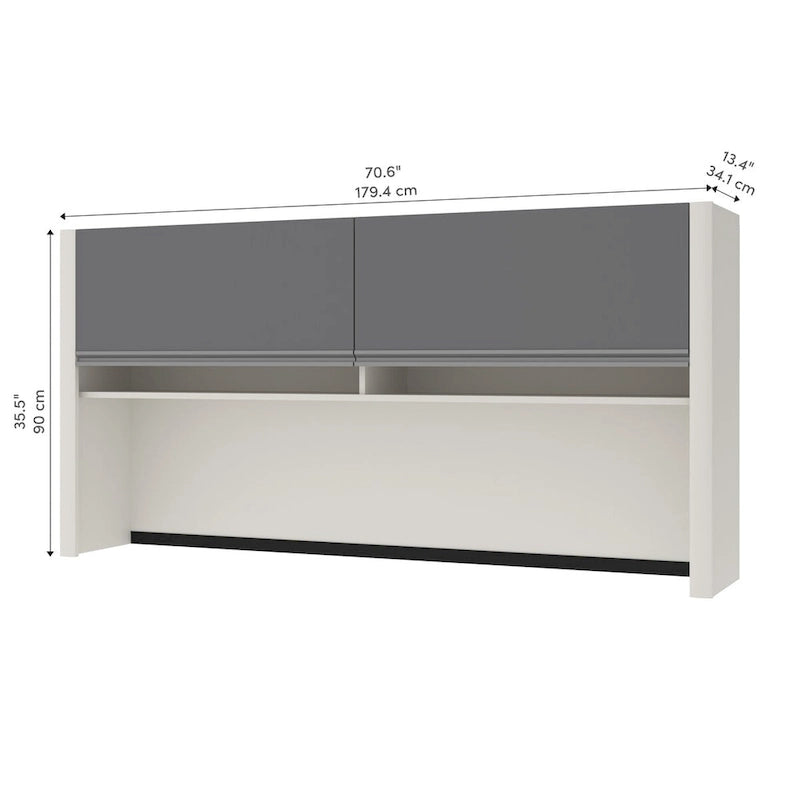Bestar Connexion 71W Hutch for Narrow Desk Shell by Bestar