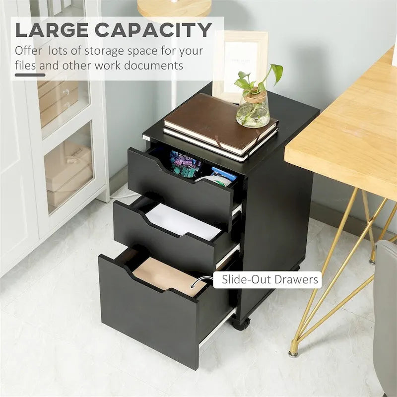 Mobile File Cabinet,Rolling Printer Stand,Vertical Filing Cabinet