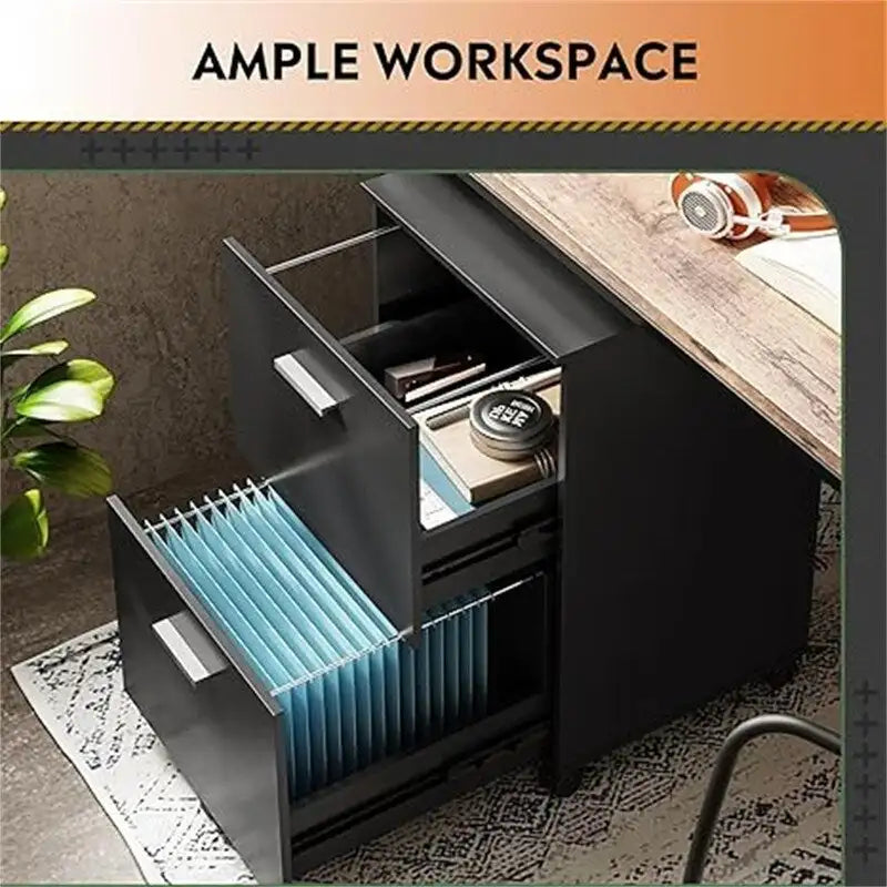 2 Drawer File Cabinet - 15.6D x 16.2W x 26.4H