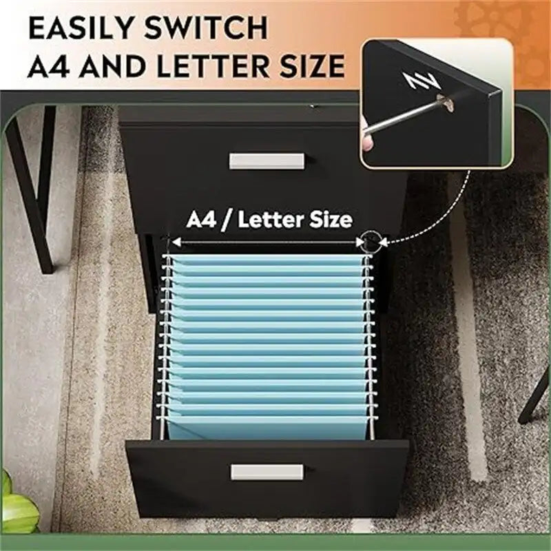 2 Drawer File Cabinet - 15.6D x 16.2W x 26.4H