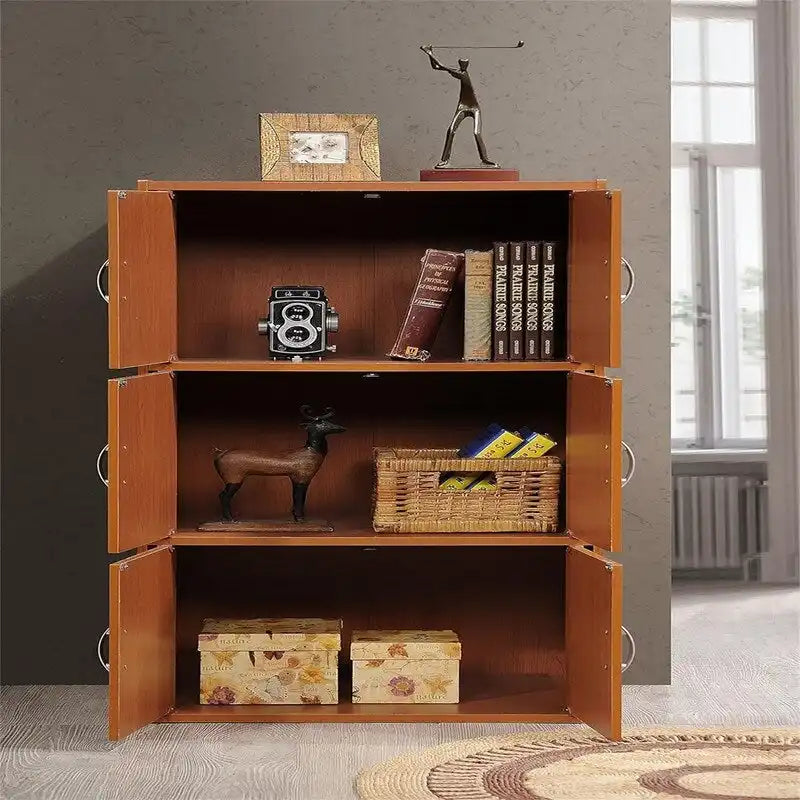 3-Shelf Bookcase Cabinet