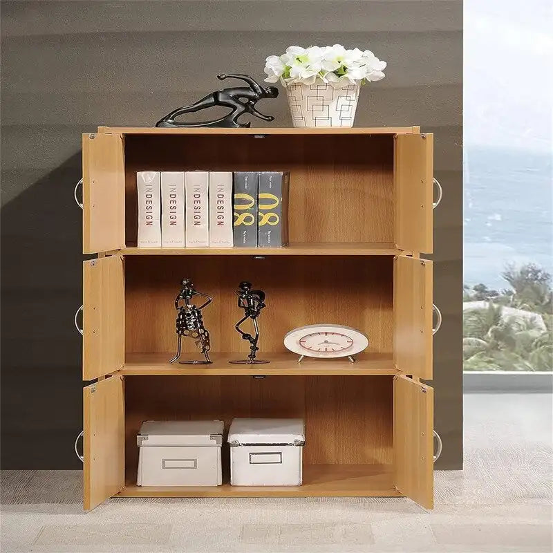 3-Shelf Bookcase Cabinet
