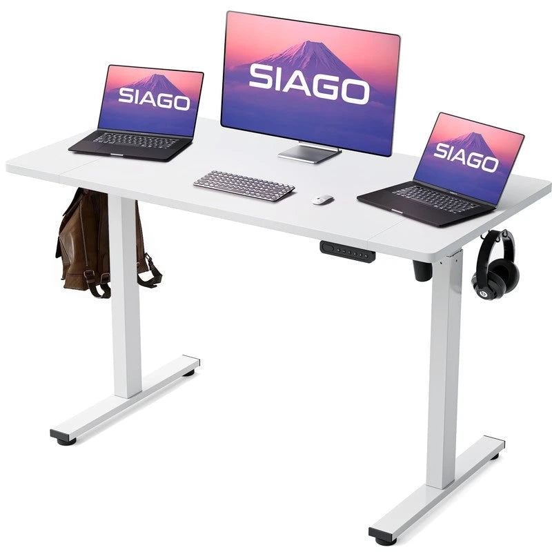 Bureau d'ordinateur électrique réglable en hauteur assis-debout