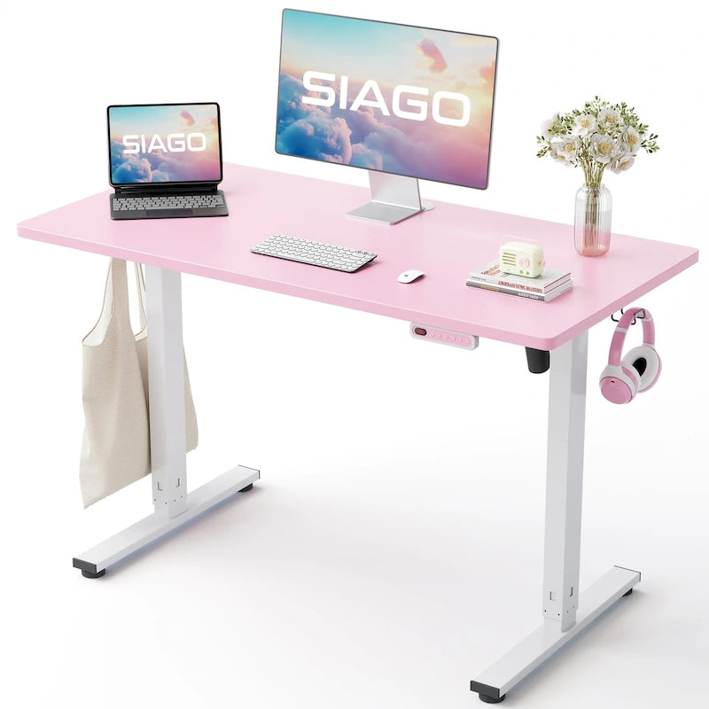 Bureau d'ordinateur électrique réglable en hauteur assis-debout