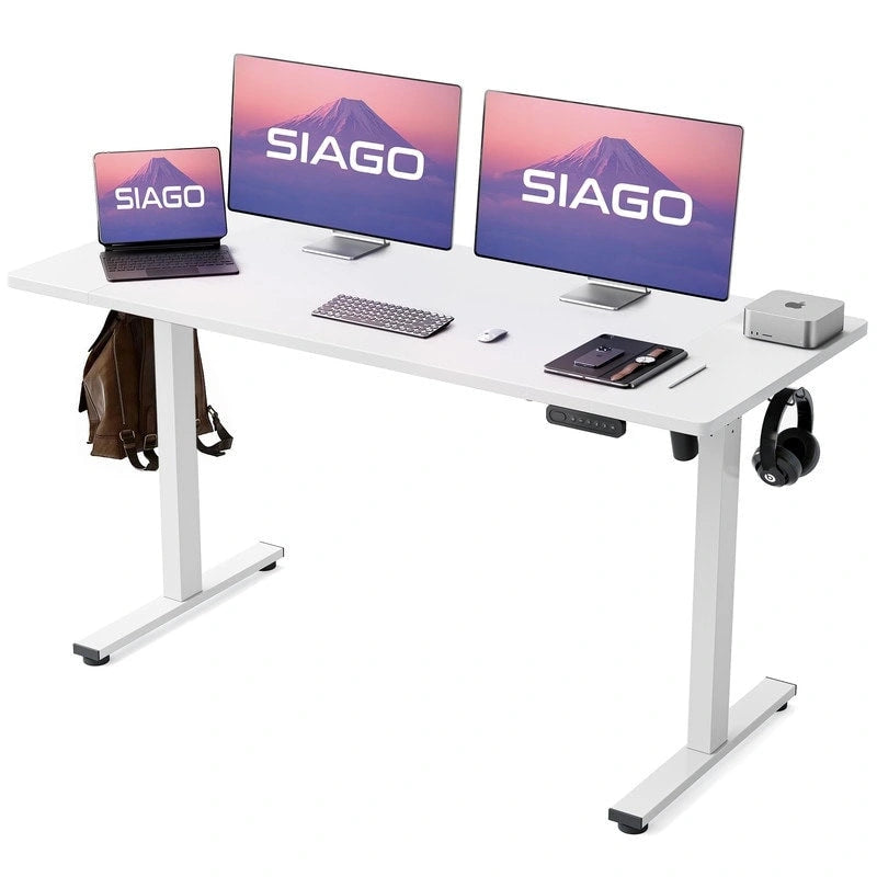 Bureau d'ordinateur électrique réglable en hauteur assis-debout