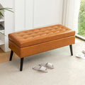Storage Bench with End of Bed Bench Foot of Bed Bench Entryway Bench Storage Ottoman Bench 43.3 W x 17.7 Leather Bench