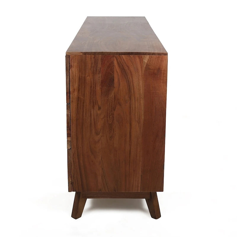 Wood Six Drawer Sideboard Buffet