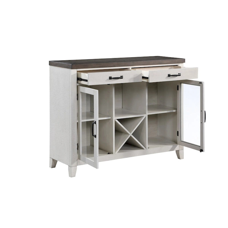 New Classic Furniture Jesse White and Brown Sideboard