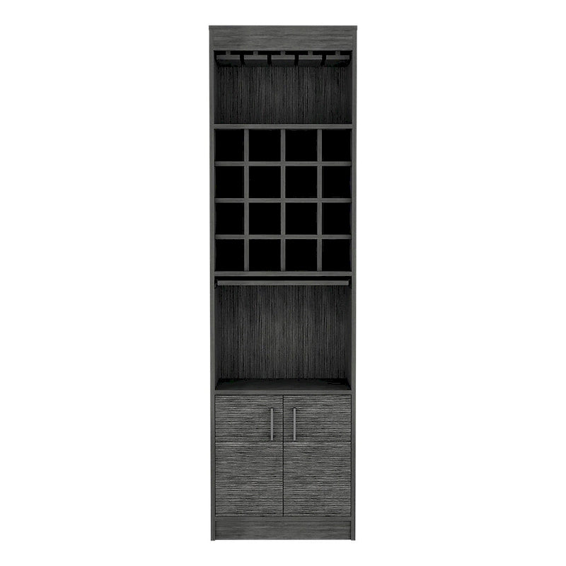 Bar Cabinet for Kitchen, Dining Room,Living Room, Smokey Oak