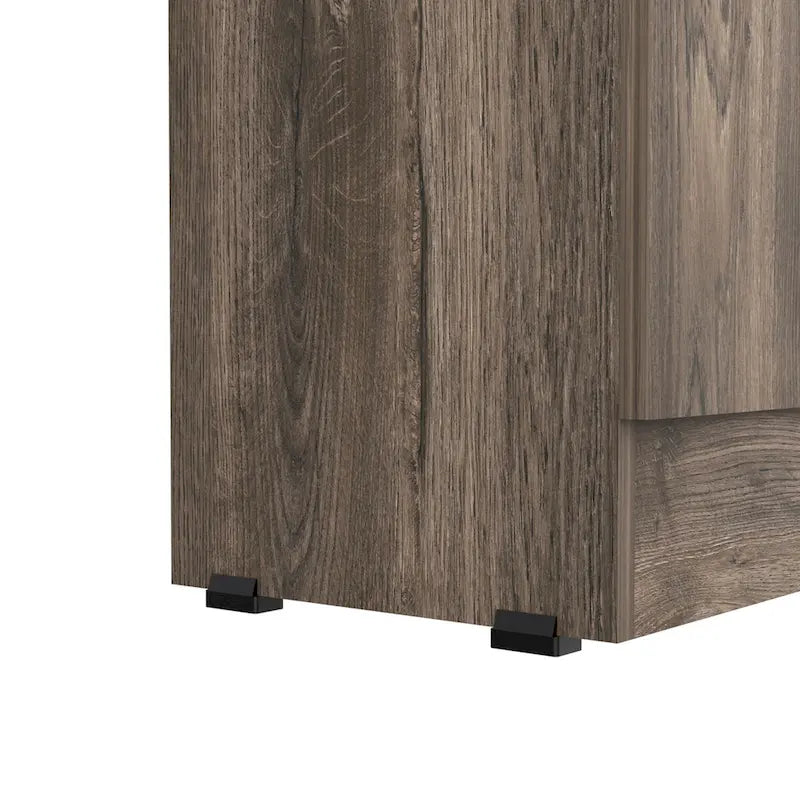 Storage Cabinet Pipestone, Five Shelves, Dark Brown / Black Wengue Finish,High quality and durable