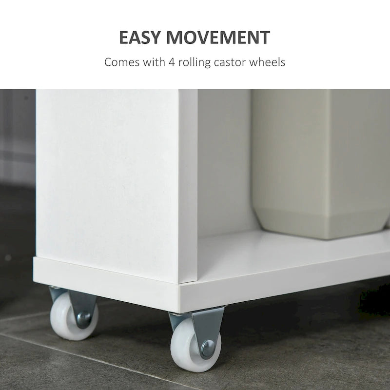 Bathroom Cabinet with Wheels Storage Organizer