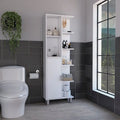 Crovie Linen 63-inch High Bathroom Cabinet Linen Storage