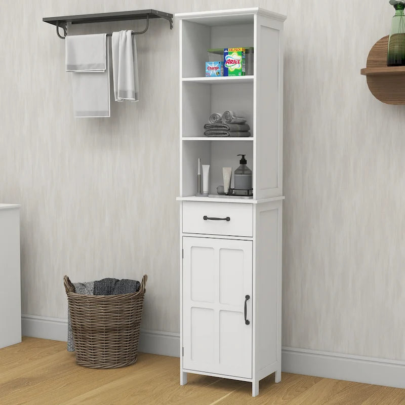 Double Door Narrow Height Slim Floor Standing Cabinet