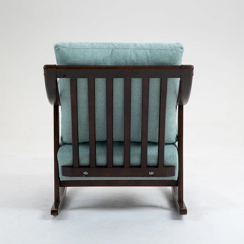 Linen Solid Wood Rocking Arm Chair