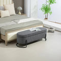 Storage Ottoman,Bedroom End Bench,Upholstered Fabric Storage Ottoman with Safety Hinge,Entryway Padded Footstool
