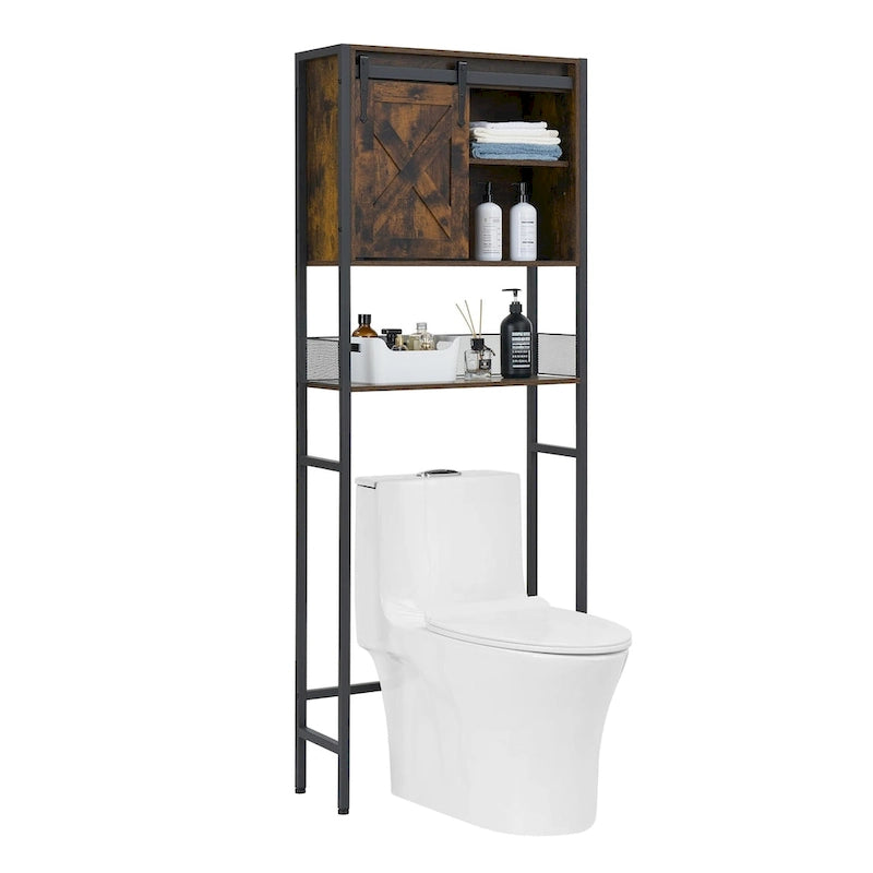 Over The Toilet Storage Cabinet with Sliding Door