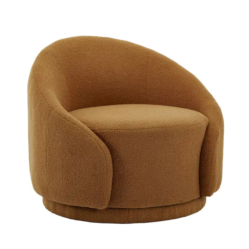 35 Wide Upholstered Swivel Accent Barrel Chairs (Set of 2)