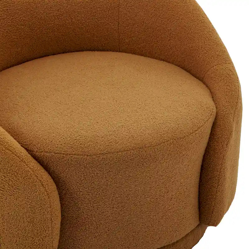 35 Wide Upholstered Swivel Accent Barrel Chairs (Set of 2)