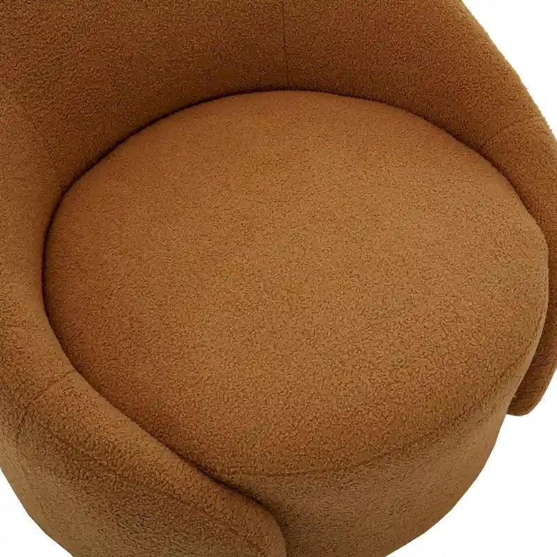 35 Wide Upholstered Swivel Accent Barrel Chairs (Set of 2)