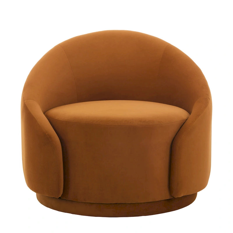35 Wide Upholstered Swivel Accent Barrel Chairs (Set of 2)